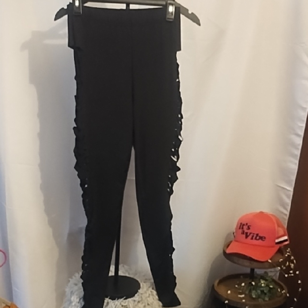 SHEIN Black Cutout Leggings